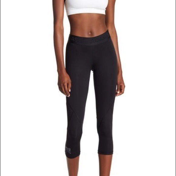 adidas Pants - adidas Alphaskin Leggings New Black Cropped Hem